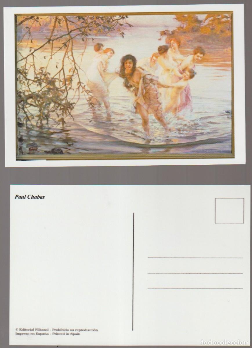 Postais: Tarjeta postal Arte Paul Chabas - Editorial Filkasol trasera dividida sin circular