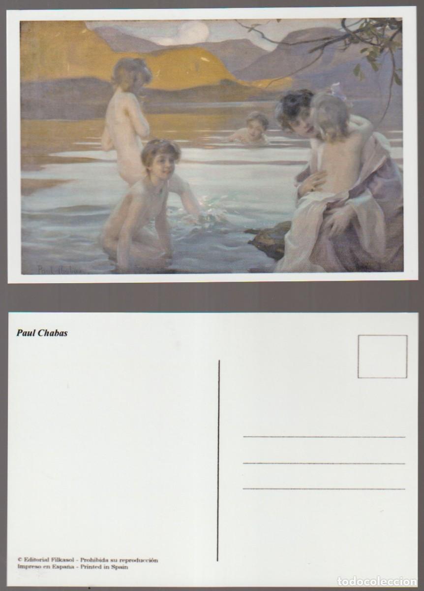 Postais: Tarjeta postal Arte Paul Chabas - Editorial Filkasol trasera dividida sin circular