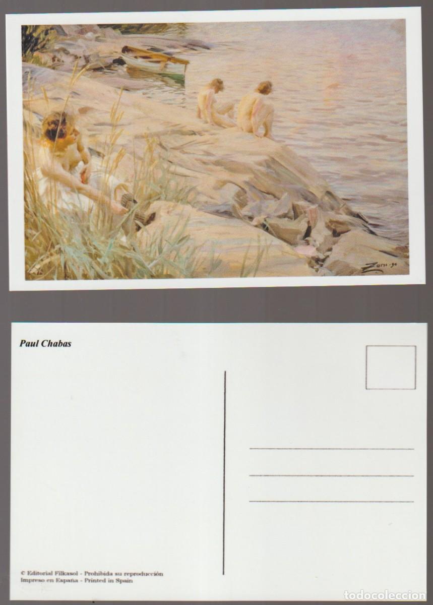 Postais: Tarjeta postal Arte Paul Chabas - Editorial Filkasol trasera dividida sin circular