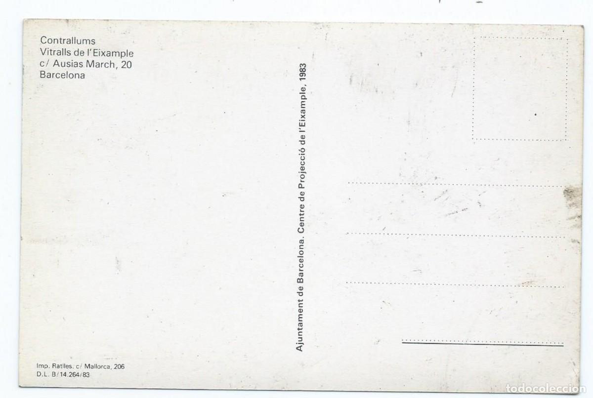 Postales: CONTRALLUMS, VITRALLS DE L&acute;EIXAMPLE.- BARCELONA - Foto 2