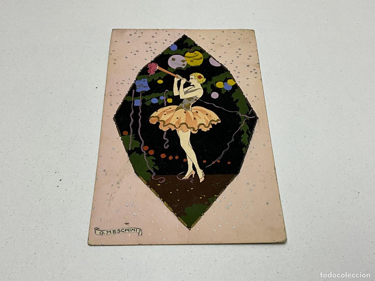 Postais: Postal modernista G. Meschini sin circular &ndash; Ars Nova Ballerini &ndash; Arte vintage