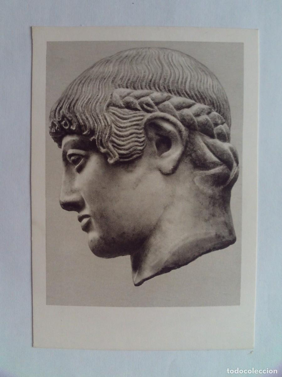 Postcards: FOTO DE ESCULTURA CABEZA DEHOMBRE JOVEN MUSEO DE L'ACROPOLE