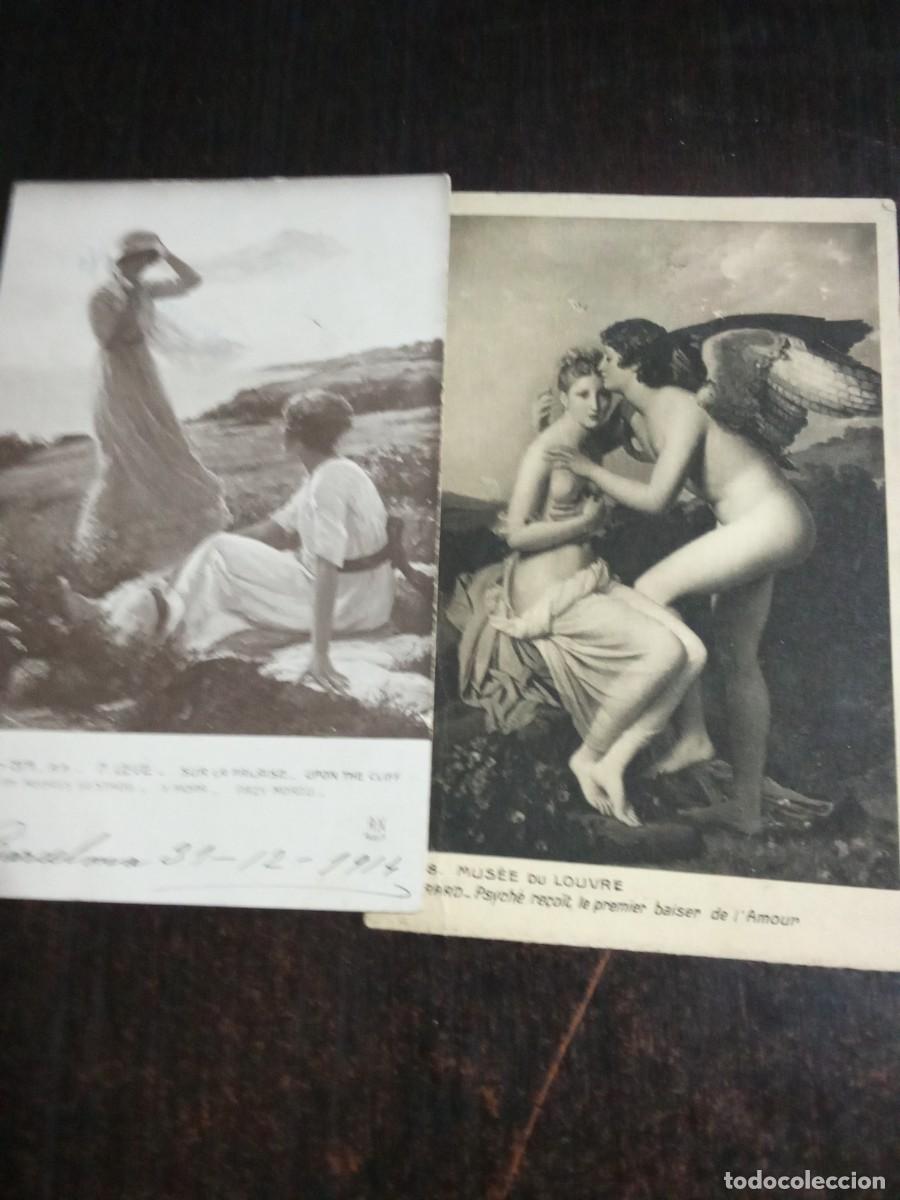 Postcards: 2 postales art&iacute;sticas.Two artistic postcards.