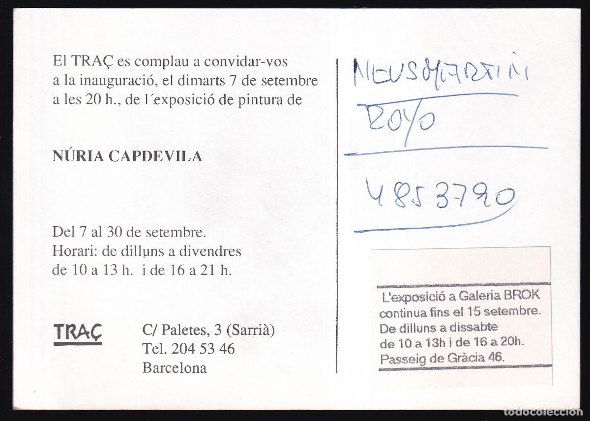 Postales: Expo Arte *N&uacute;ria Capdevila* Tra&ccedil;, Barcelona. - Foto 2