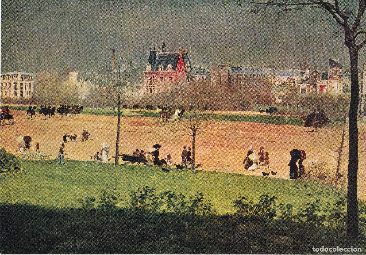Cartes Postales: POSTAL DE LA OBRA DE NITTIS, LA AVENIDA DEL BOSQUE BOULOGNE &ndash; SERIE MUSEOS N&ordm;72 &ndash; S/C