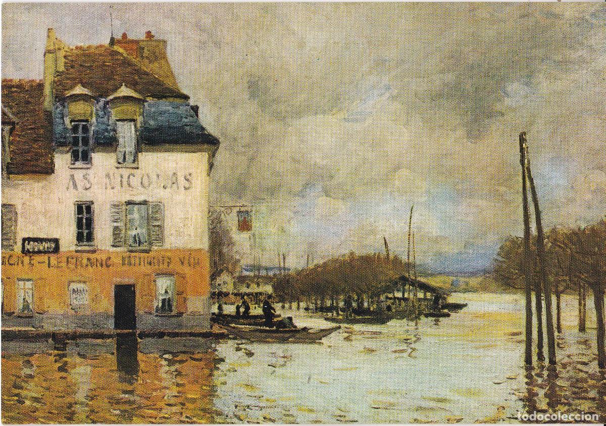 Postais: POSTAL DE LA OBRA DE SYSLEY, INUNDACI&Oacute;N EN PORT MARLY &ndash; SERIE MUSEOS N&ordm;76 &ndash; S/C