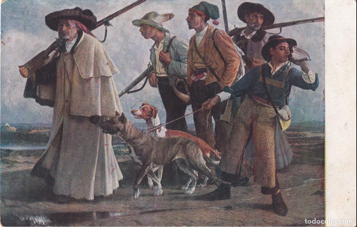 Postais: POSTAL DE LA OBRA DE ADELARDO COVARSI, CAZADORES FURTIVOS &ndash; EDICIONES VICTORIA &ndash; ESCRITA 1920