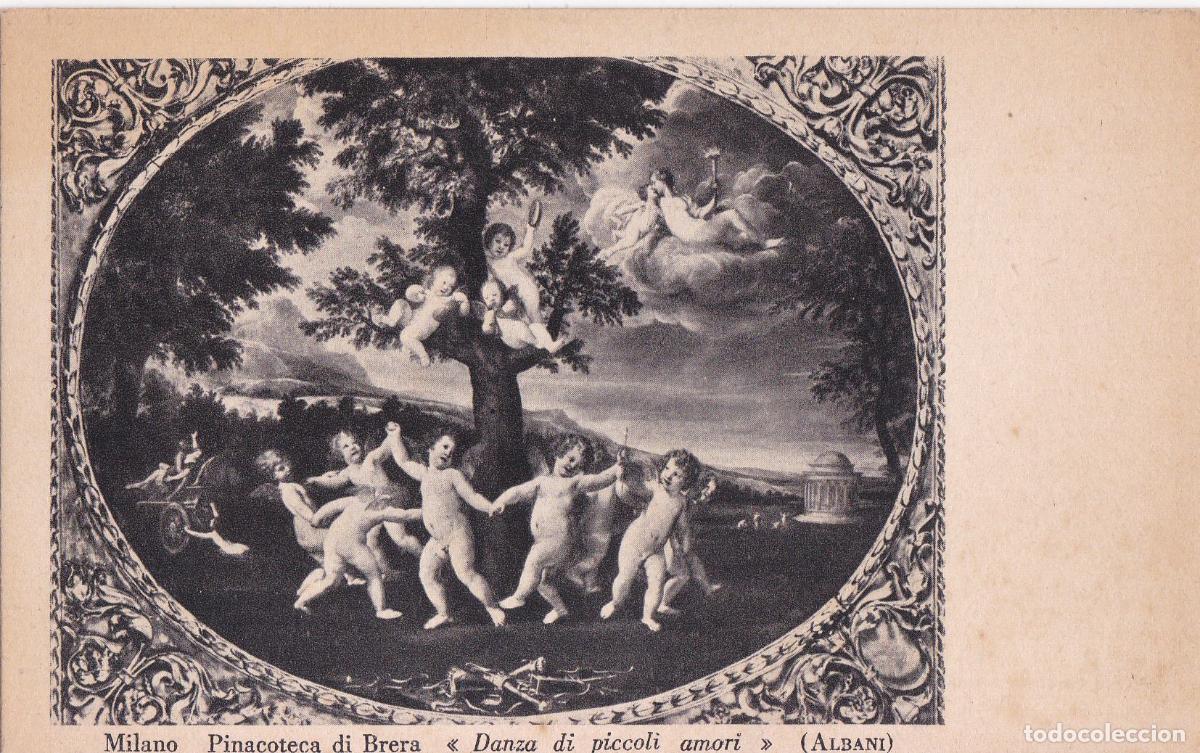 Postais: POSTAL DE LA OBRA DE ALBANI, DANZA DI P&Iacute;CCOLI AMORI &ndash; MILANO &ndash; PINACOTECA DE BRERA &ndash; S/C