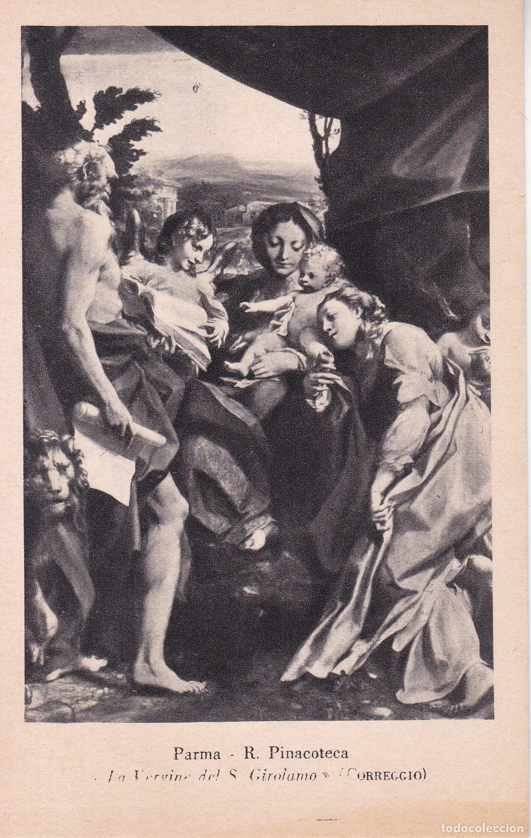 Postais: POSTAL DE LA OBRA DE CORREGIO, LA VIRGEN DEL S.GIROLAMO &ndash; PARMA PINACOTECA &ndash; S/C