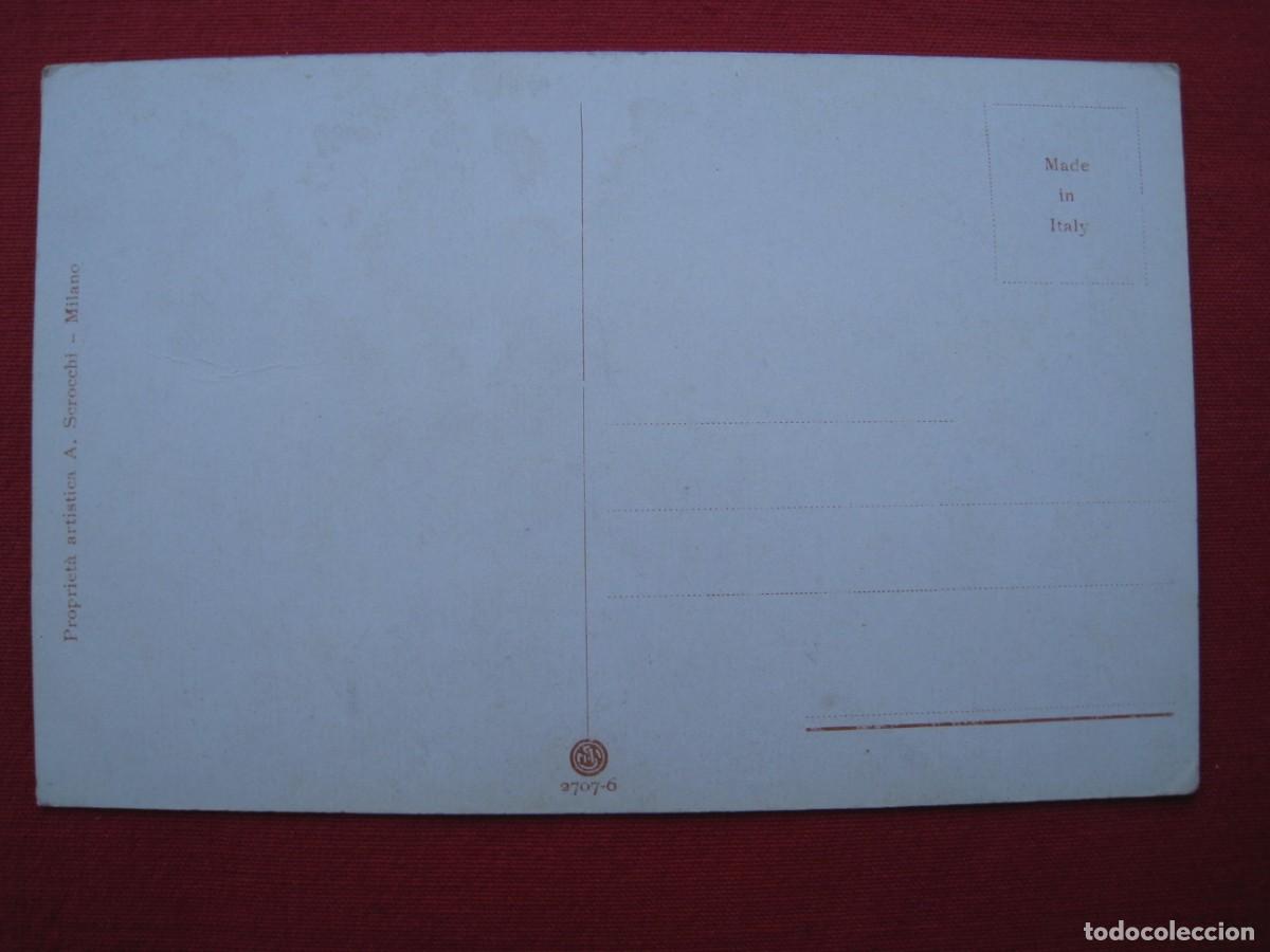 Postales: POSTAL - MUJER CON ABANICO - A. SCROCCHI - MILANO. - Foto 2