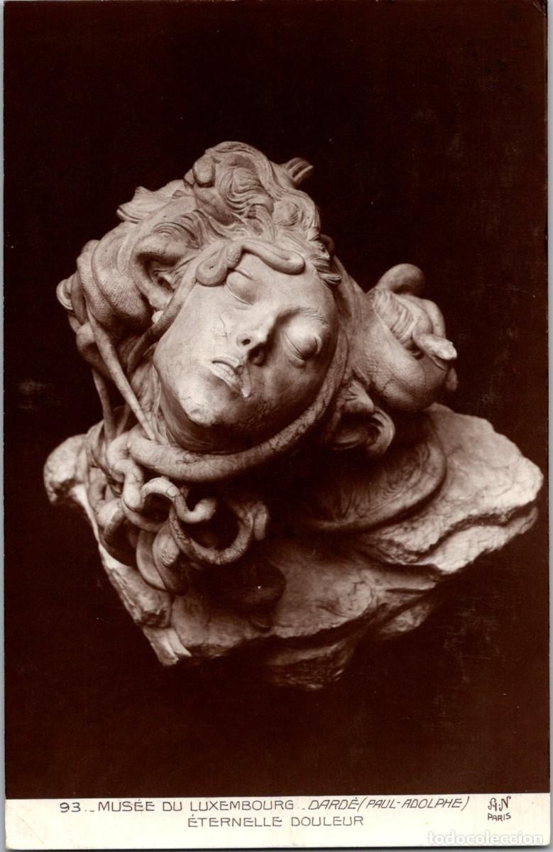 Postcards: Escultura - Paul-Adolphe Dard&eacute; - &Eacute;ternelle Douleur - Mus&eacute;e du Luxembourg - 139x89mm
