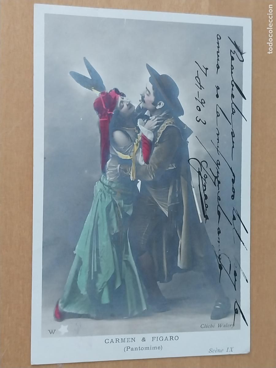 Postcards: CARMEN FIGARO 1903 POSTAL SIN DIVIDIR ED CLICHE WALERY ESCENA IX ESCRITA ORIGINAL