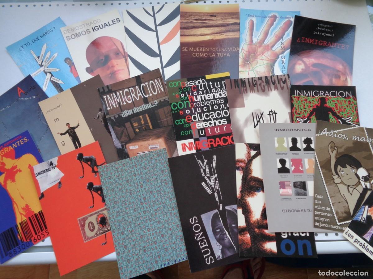 Postcards: JUNTA DE ANDALUCIA - UNIVERSIDAD DE SEVILLA : LOTE 20 POSTALES 6&ordm; CONCURSO DISE&Ntilde;O SOBRE INMIGRACION
