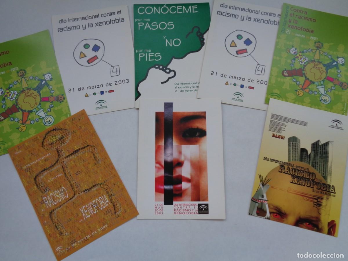 Postcards: JUNTA DE ANDALUCIA : LOTE 8 POSTALES I&ordm; CONCURSO DISE&Ntilde;O DIA CONTRA EL RACISMO Y LA XENOFOBIA , 2003