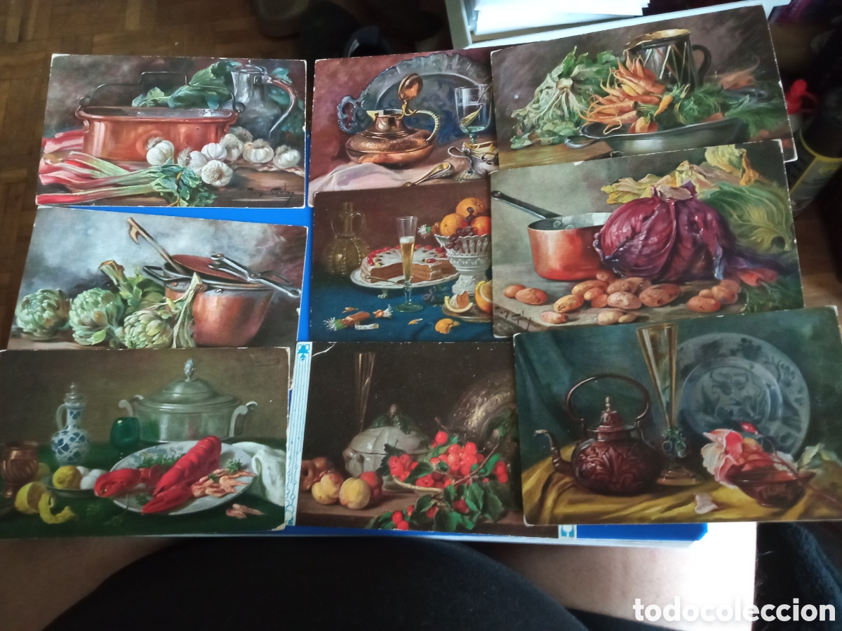 Postais: 9 antiguas postales T S.N, Alemania) bodegones