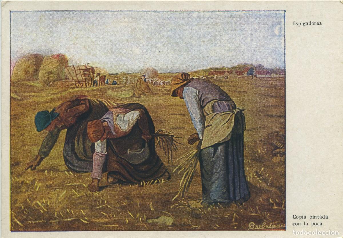 Postcards: N&ordm; 1401-ESPIGADORAS. Copia pintada con la boca por G. Barbedienne. Sin circular. ED. ARTIS-MUTI
