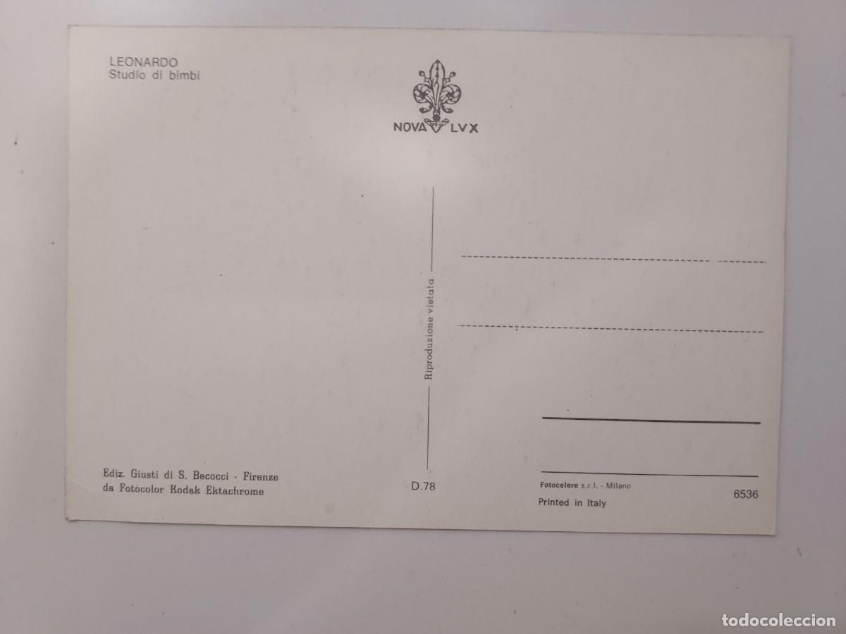 Postales: POSTAL LEONARDO. STUDIO DI BIMBI. FIRENZE. SIN CIRCULAR - Foto 2