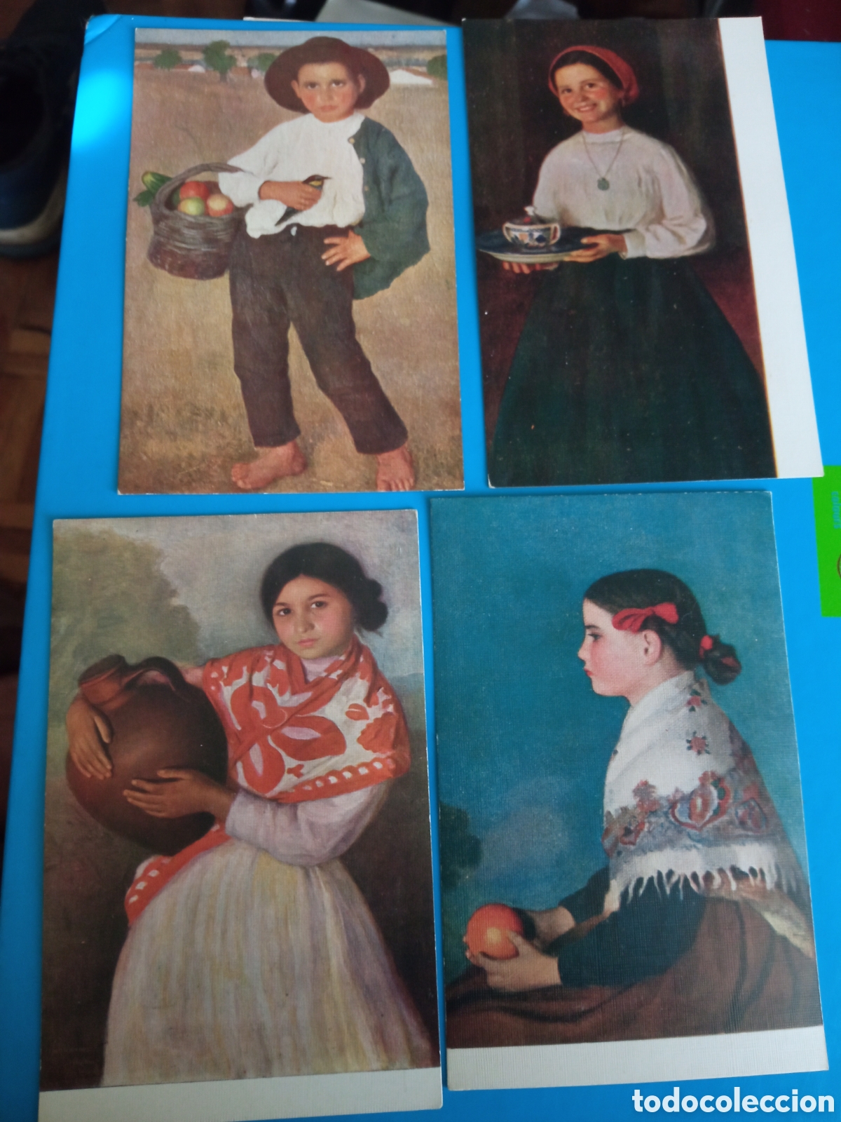 Cartes Postales: Cuatro antiguas postales de cuadros de Eugenio Hermoso