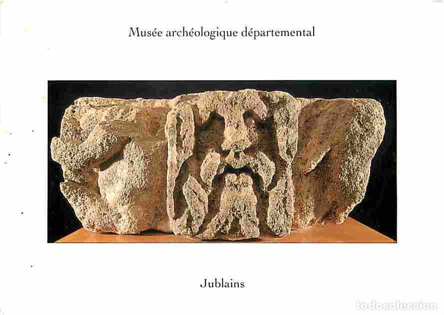 Cartoline: Art - Antiquit&eacute;s - Jublains - Mayenne - Masque de divinit&eacute; barbue provenant du temple romain - CPM -
