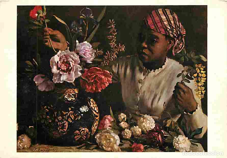 Postcards: Art - Peinture - Jean Fr&eacute;d&eacute;ric Bazille - La N&eacute;gresse aux Pivoines - CPM - Voir Scans Recto-Verso