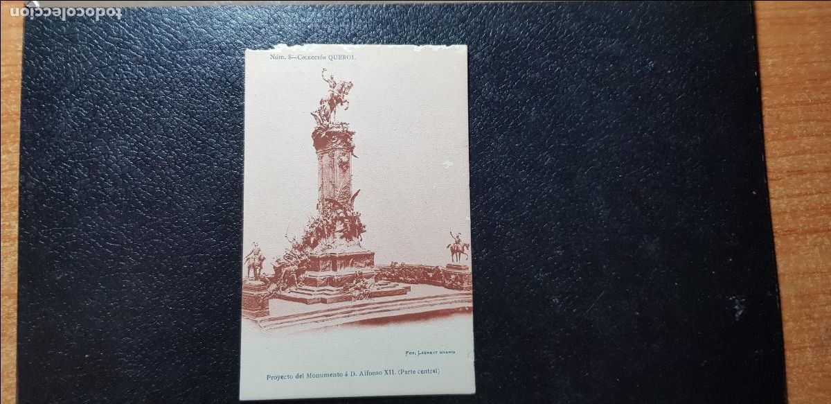 Postales: POSTAL COLECCION QUEROL PROYECTO DEL MONUMENTO A ALFONSO XII. - Foto 1