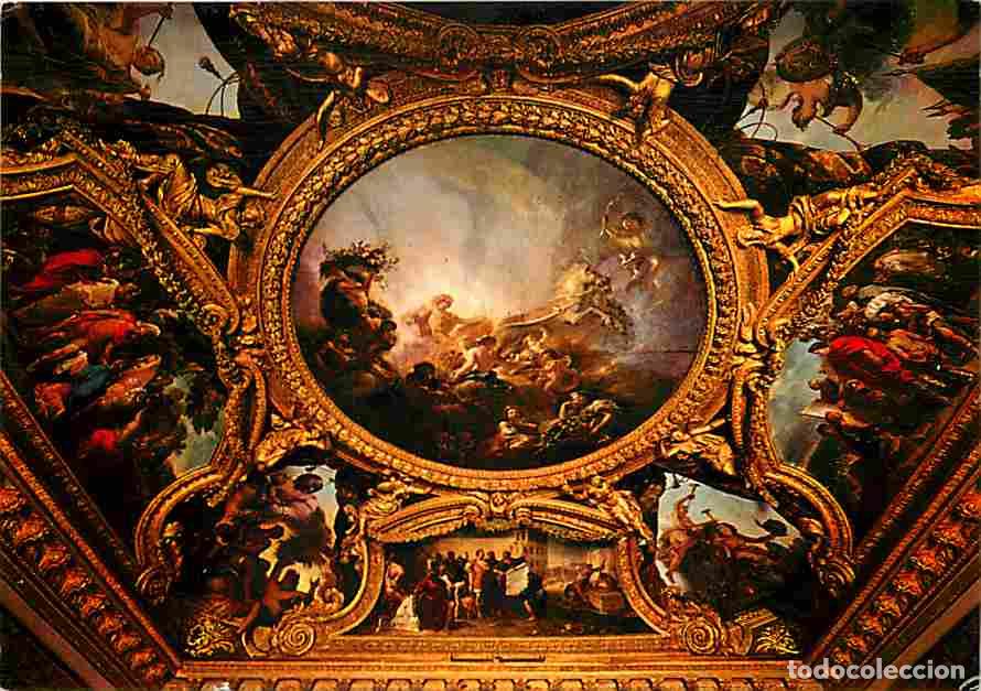 Postcards: Art - Peinture - Versailles - Le Salon d'Apollon - Plafond peint par Charles de La Fosse - CPM - Voi