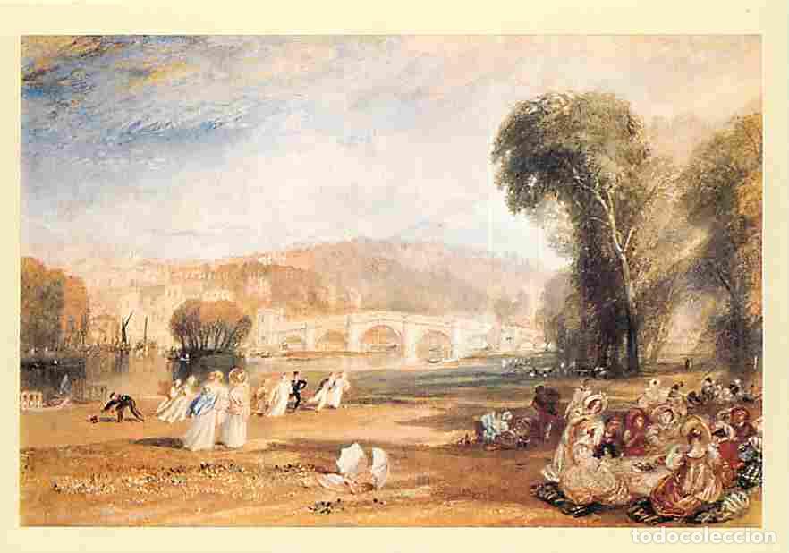 Cartes Postales: Art - Peinture - Joseph Mallord William Turner - Richmond Hill and Bridge - The British Museum - Car