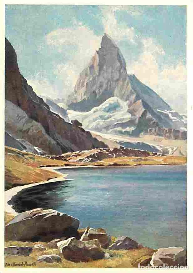 Postales: Art - Peinture - Kunstlerserie Zermatt - Nach Aquarellen von Edo v Handel-Mazzetti - No 3 Grosser Ri