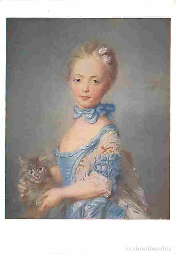 Postkarten: Art - Peinture - Perroneau - Girl with a Cat - Carte Neuve - CPM - Voir Scans Recto-Verso