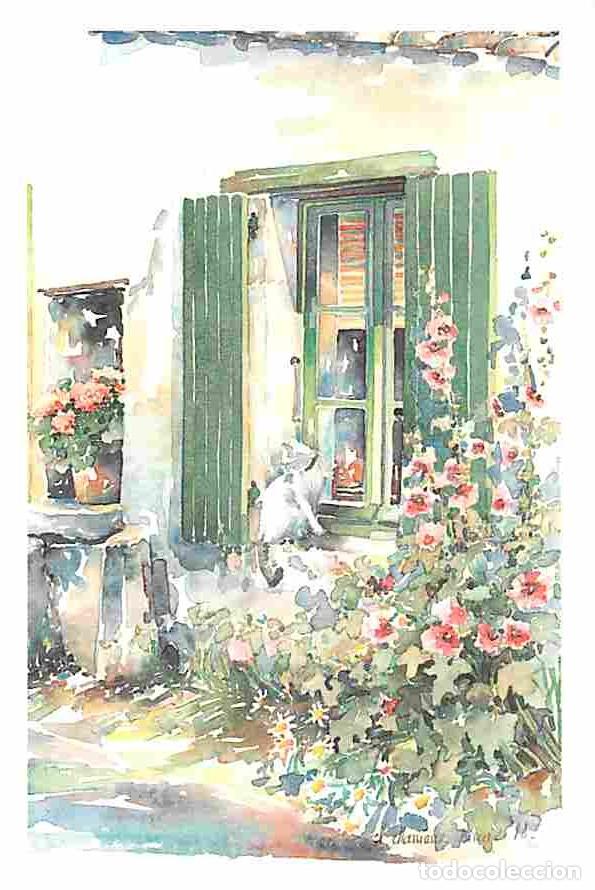 Postkarten: Art - Peinture - Nicole Massiaux - Le chat sur le bord de la fenetre - Carte Neuve - CPM - Voir Scan