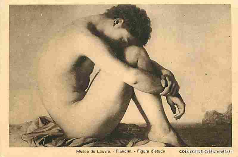Postkarten: Art - Peinture - Flandrin - Figure d'&eacute;tude - Mus&eacute;e du Louvre - CPM - Voir Scans Recto-Verso