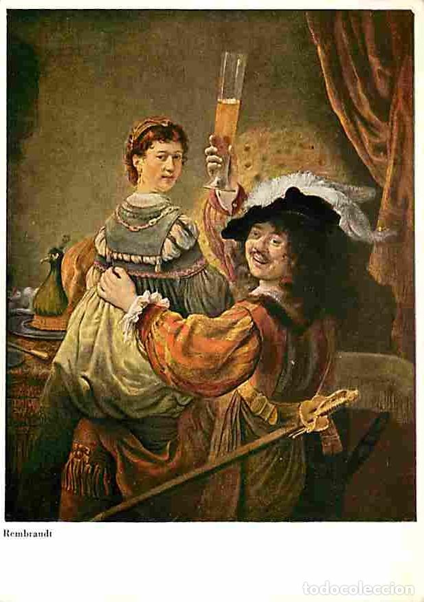 Postkarten: Art - Peinture - Rembrandt Harmensz Van Rijn - Portrait de l'artiste et de sa femme - Carte Neuve -