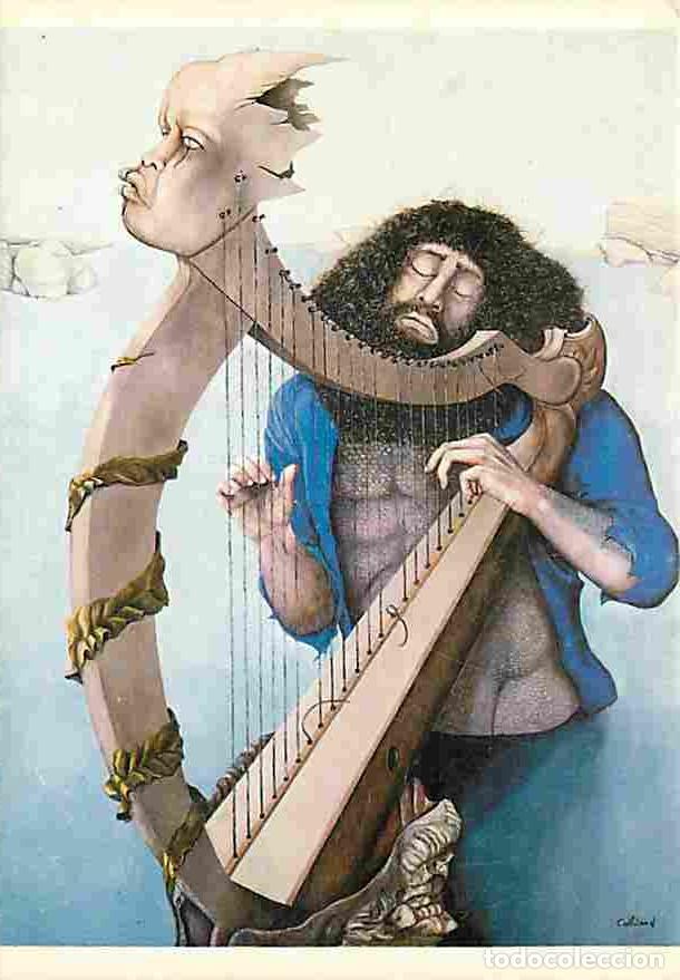 Postales: Art - Peinture - Y Cathyard - L'homme &agrave; la harpe - CPM - Voir Scans Recto-Verso