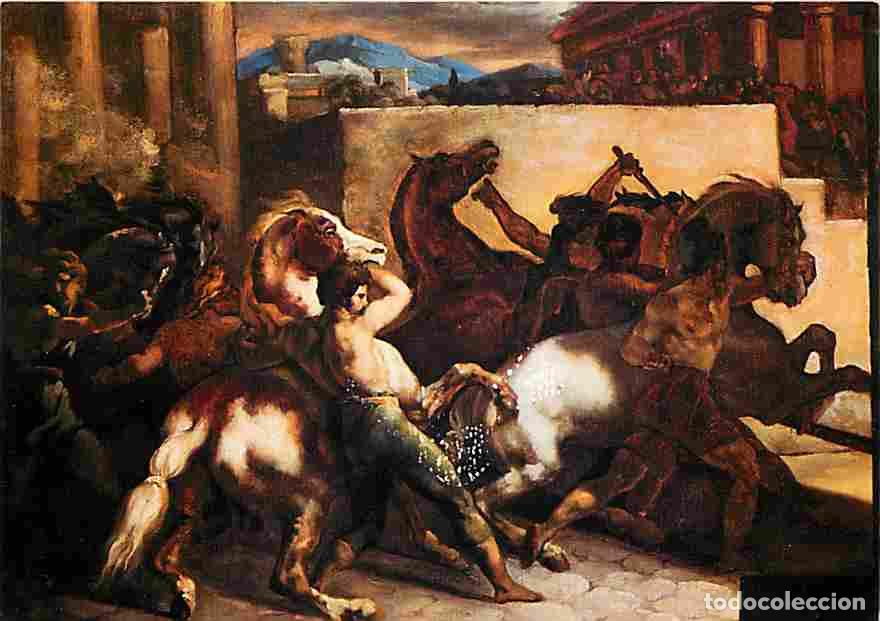 Postales: Art - Peinture - Th&eacute;odore G&eacute;ricault - Course de chevaux libres &agrave; Rome - Carte Neuve - CPM - Voir Sca