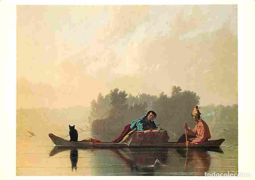 Postkarten: Art - Peinture - George Caieb Bingham - Marchands de fourrures descendant le Missouri - Carte Neuve