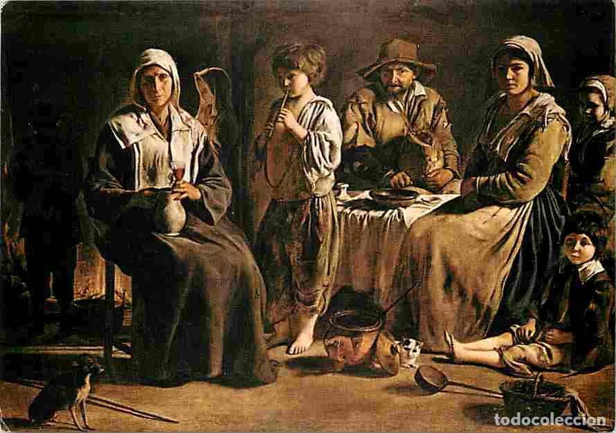 Postcards: Art - Peinture - Louis Lenain - Famille de paysans dans un int&eacute;rieur - Mus&eacute;e du Louvre - CPM - Voir