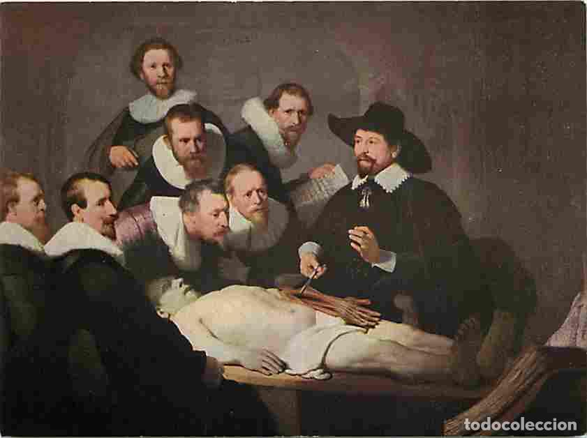 Postkarten: Art - Peinture - Rembrandt Harmensz Van Rijn - De anatomische les - La le&ccedil;on d'anatomie - The anatom