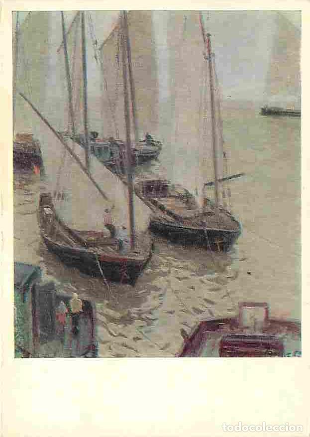 Postales: Art - Peinture - Carte Russe - Bateaux au Port - CPM - Voir Scans Recto-Verso