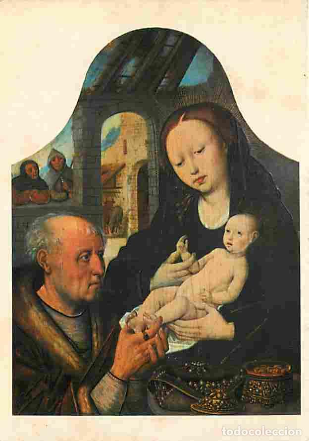 Postales: Art - Peinture - Ecole Flamande - Ma&icirc;tre de l'Adoration de Khanenko - Adoration des Mages (d&eacute;tail) -