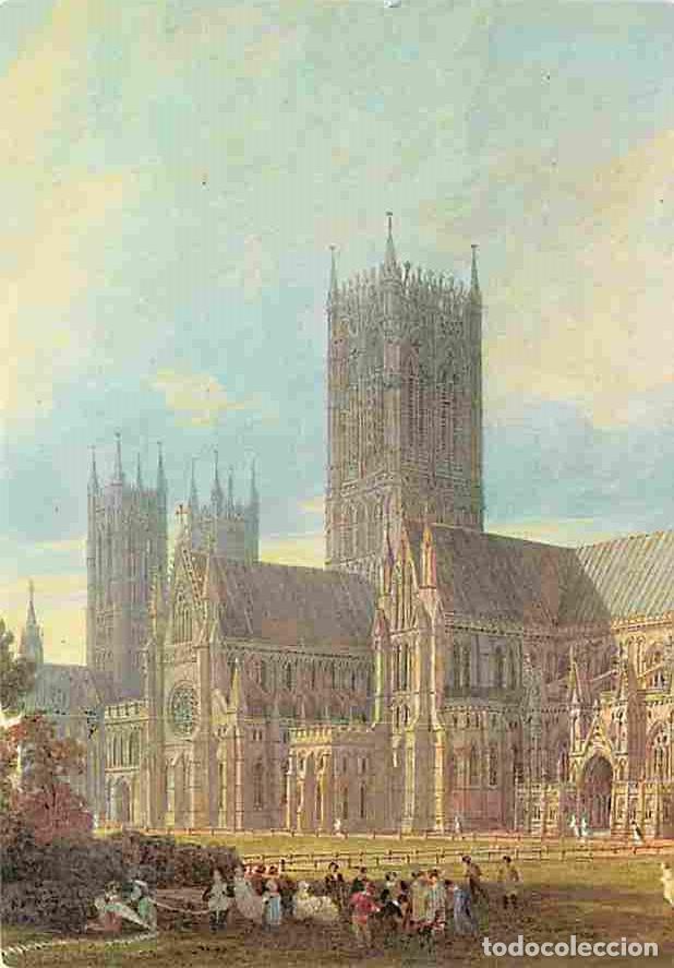 Cartes Postales: Art - Peinture - Gravure Lithographie ancienne - Lincoln Cathedral by George Pyne - CPM - Voir Scans