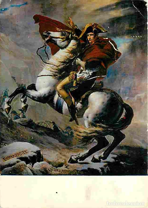 Postcards: Art - Peinture - G&eacute;rard David - Bonarparte &agrave; cheval franchissant le Grand Saint-Bernard - Histoire -