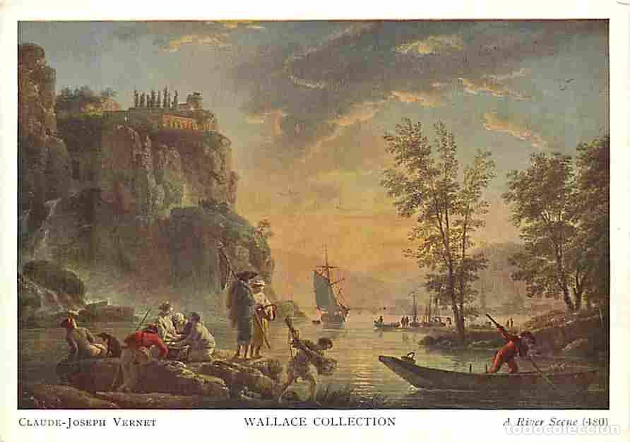 Postcards: Art - Peinture - Claude Joseph Vernet - A River Scene - CPM - Voir Scans Recto-Verso
