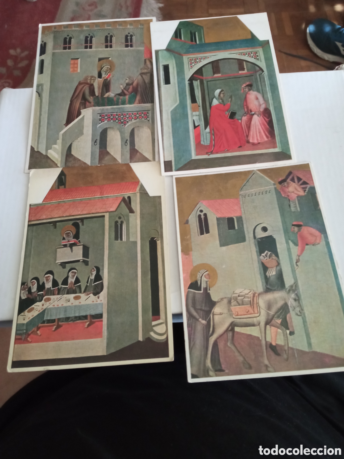 Postales: Cuatro postales, BEATA UMILTA, Pietro Lorenzetti - Foto 1
