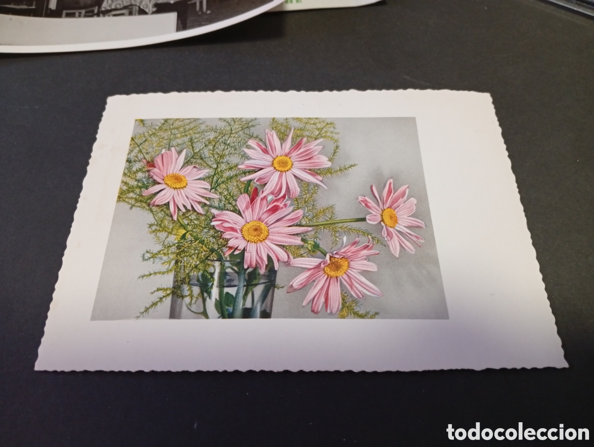 Postales: Postal dibujo vaso flores - Foto 1