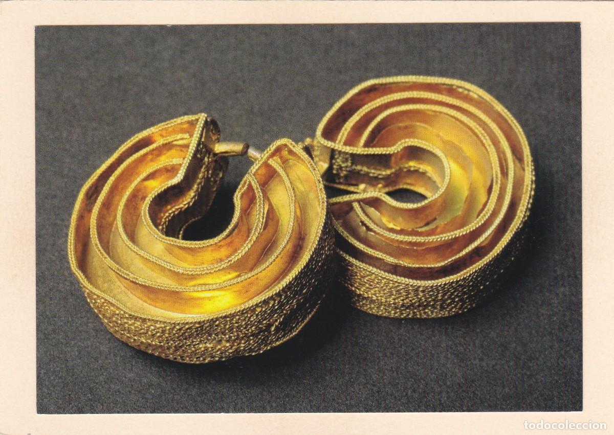 Postales: MUSEO DE PONTEVEDRA. ARRACADAS DE ORO. TESORO DE BEDOYA - Foto 1
