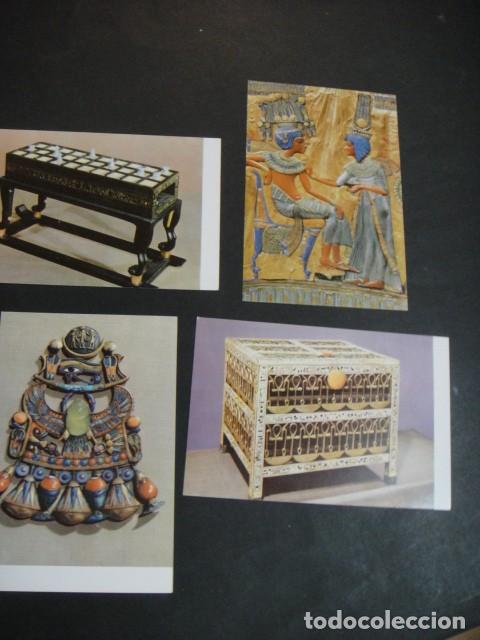 Postales: objetos de la tumba de tutankhamon - sobre con 12 postales - Foto 4
