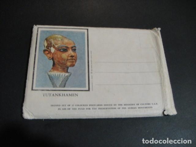 Postales: objetos de la tumba de tutankhamon - sobre con 12 postales - Foto 5
