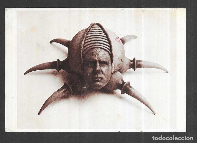 Postales: Rafael Consuegra, Egeo. 72cms. T&eacute;cnica: Gres refractario. Sala Gaudi. 1982 - Foto 1