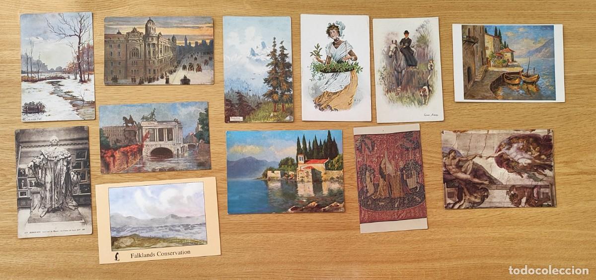 Postales: 12 TARJETAS POSTALES (ART&Iacute;STICAS, LOTE 55). - Foto 1