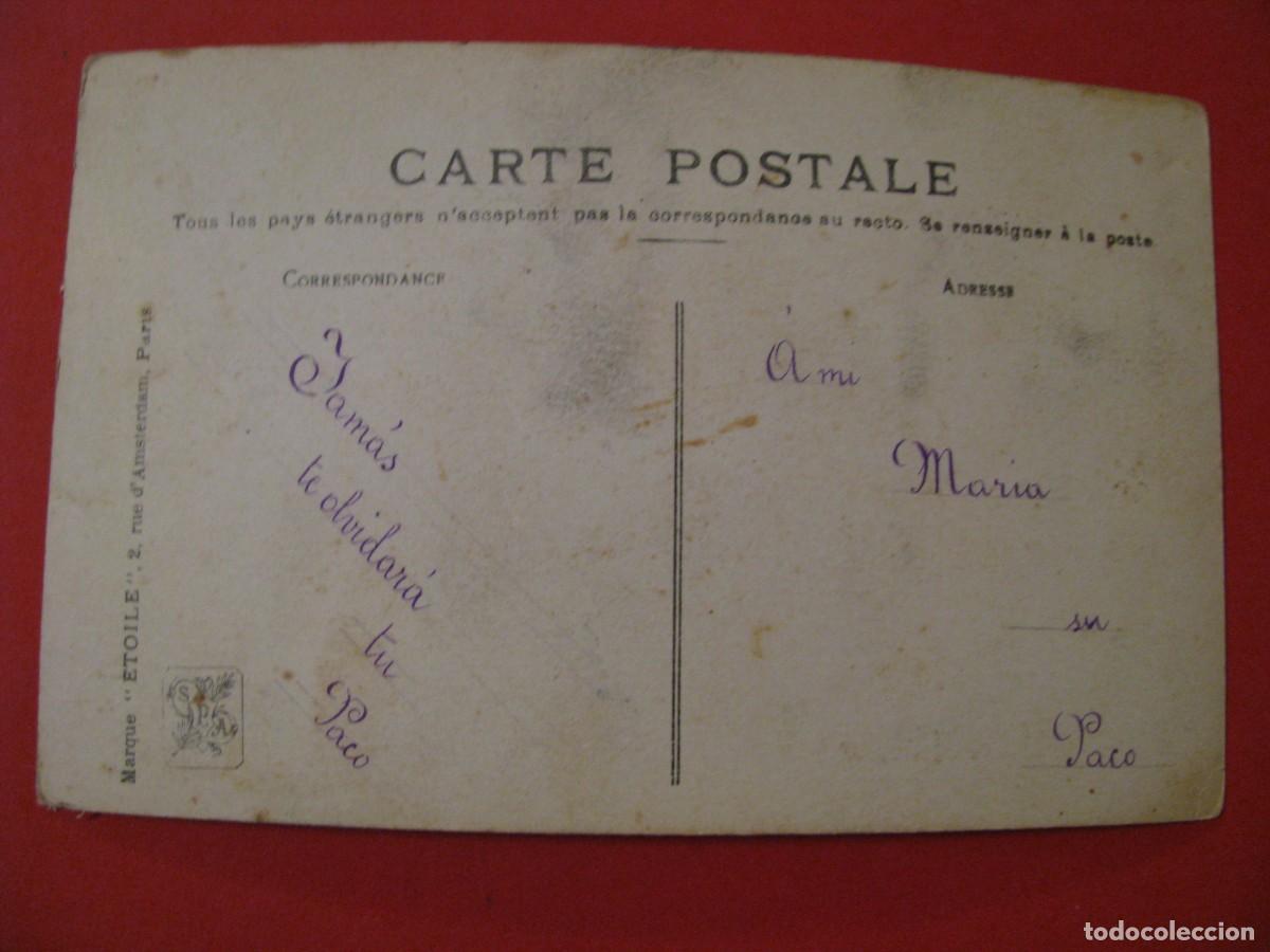 Postales: POSTAL SALON 1908. LARRIV&Eacute;E A LA PLAZA. ESCRITA. 1908 - Foto 2